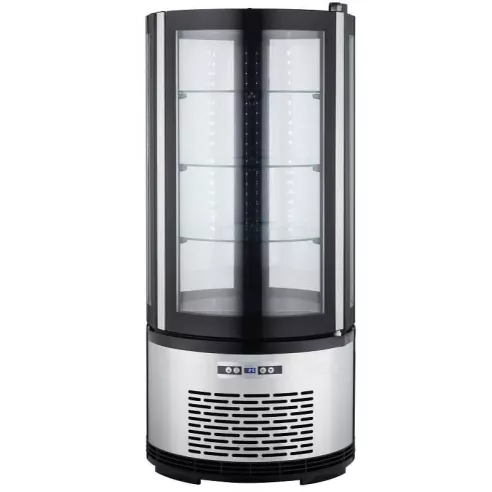 Vitrina Refrigerada Redonda de 3 Niveles de 48 x 103 Centimetros QUANTUM PRO RDC100