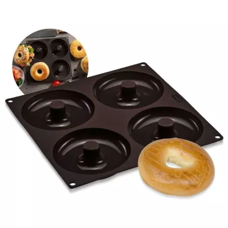 Molde de Donas de 4 Cavidades, Diseno Flexiform LURCH 00085088
