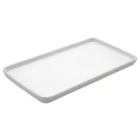 Bandeja Rectangular de Melamina Lisa de 10 x 5.5 Pulgadas, Color Blanco MASTER CHEF B504