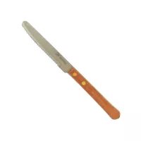Cuchillo de Carne con Punta Redonda y Puno de Madera de 4 pulgadas THUNDER SLSK016