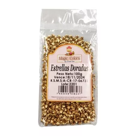 Confitillo de Estrellas Doradas de 100 Gramos MAGIC COLORS 7443006008237