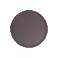 Azafate Antideslizante Redondo de Fibra de Vidrio de 11 Pulgadas, Color Cafe THUNDER PLFT1100BR