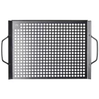 Parrilla Grill Rectangular Antiadherente de 17 x 11 Pulgadas de Color Negro OUTSET QD81 2