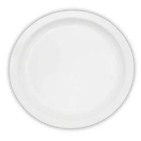 Plato Redondo de Porcelana de Borde Delgado 12 Pulgadas Blanco ARNI S6138