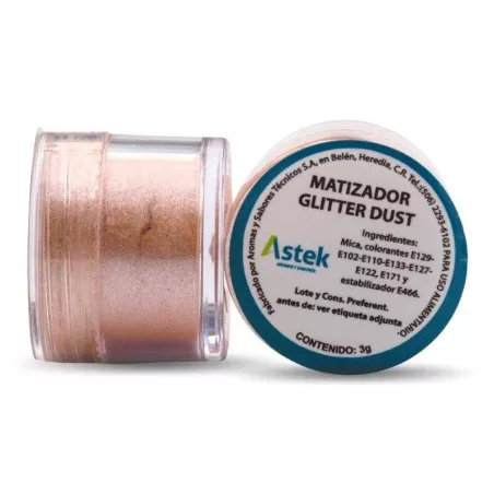 Matizador Glitter Dust Oro Rosado de 3 Gramos ASTEK GD002