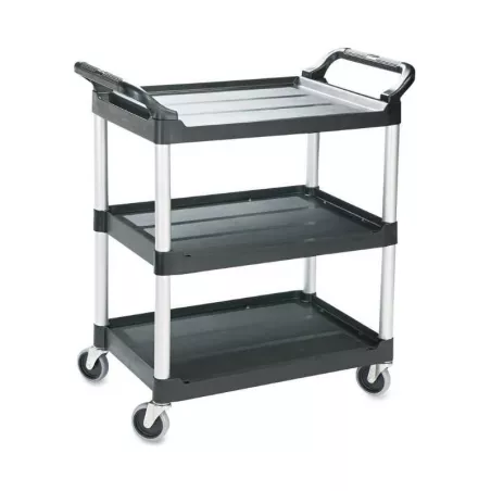 Carro Utilitario de 85 x 47 x 96 Centimetros de Color Negro RUBBERMAID FG342488BLA