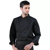 Gabacha de Manga Larga de Color Negro Talla S CHECKEDOUT CU102C0100A-S