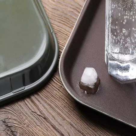 Azafate Antideslizante Rectangular de Polipropileno de 16 x 22 Pulgadas, Color Cafe  MASTER CHEF JW-R1622PBR