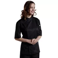 Gabacha Ejecutiva de Manga Corta de 2/4 de Color Negro Talla L CHECKEDOUT CU158Z0100E-L