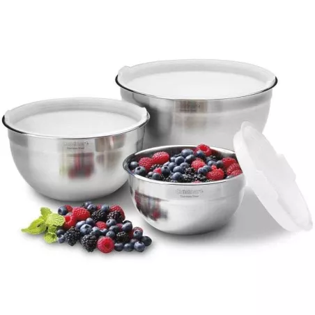 Bowl Mezclador en Acero Inoxidable, Set de 3 Unidades CUISINART CTG-00-SMBS