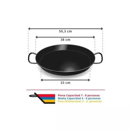 Paellera Esmaltada de 38 Centimetros / 4 Plazas VAELLO 0238