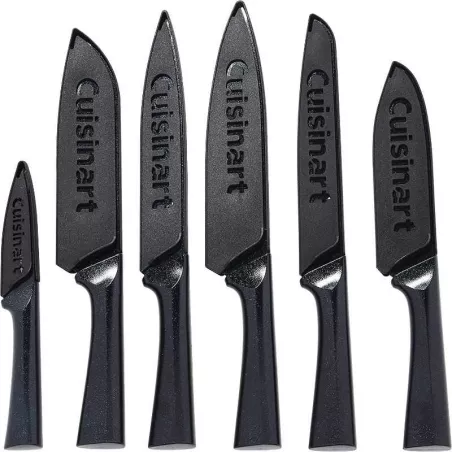 Cuchillos Metalico Advantage de Color Negro, Set de 6 Unidades CUISINART C55-12PMB