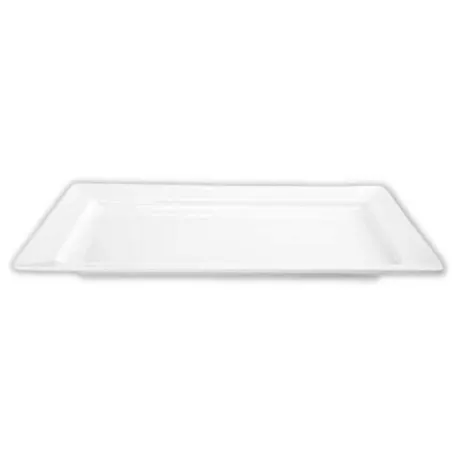Platon Rectangular de Melamina de 56 x 32 x 5 Centimetros, Color Blanco  MASTER CHEF B583