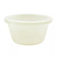 Ramekin Ranurado de 2 Onzas, Color Blanco THUNDER ML509B1