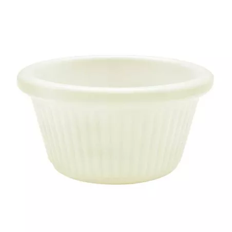 Ramekin Ranurado de 2 Onzas, Color Blanco THUNDER ML509B1