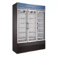 Refrigerador de 3 Puertas de Vidrio de 110V/60HZ U-STAR ND-SG1.9L3-HC