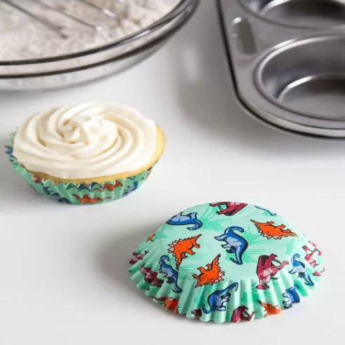 Capsulas para Hornear de Dinosaurios, 50 Unidades. FOX RUN BRANDS 4928