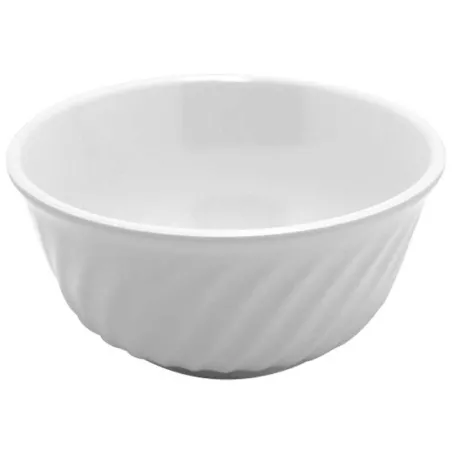 Bowl Estriado de Melamina de Color Blanco de 11.4 x 5.5 Centimetros MASTER CHEF C086