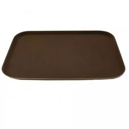 Azafate Rectangular Antideslizante de Fibra de Vidrio de 16 x 22 Pulgadas, Color Cafe MASTER CHEF JW-R1622CTBR