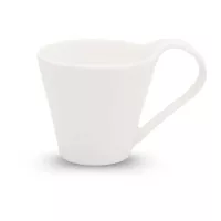 Taza para Cafe Onda de Porcelana de 300 Mililitros Blanca ARNI S2247