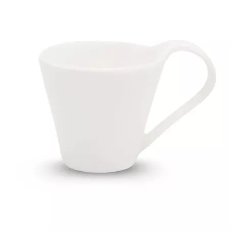 Taza para Cafe Onda de Porcelana de 300 Mililitros Blanca ARNI S2247