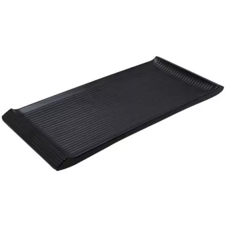 Bandeja Rectangular Ranurada de Color Negro de 36 x 15.5 Centimetros MASTER CHEF E051