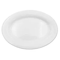 Plato Ovalado de Porcelana Borde Delgado 10 Pulgadas Blanco CATER MAX A822