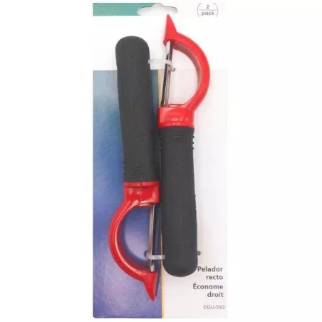 Pelador Recto de Acero Inoxidable, Set de 2 Unidades MASTER CHEF EKU-5