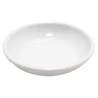 Plato Salsero Redondo de Melamina de 8.1 x 1.8 Centimetros, Color Blanco  MASTER CHEF D052