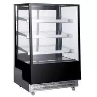 Vitrina Refrigerada Recta Color Negra 90 Centimetros 4 Niveles QUANTUM PRO VR-90