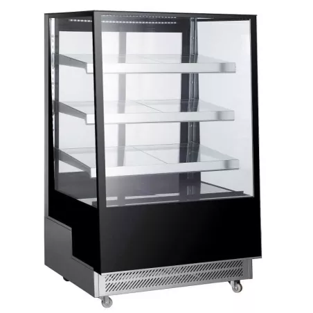 Vitrina Refrigerada Recta Color Negra 90 Centimetros 4 Niveles QUANTUM PRO VR-90