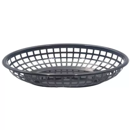 Canasta Plastica para Comida Rapida de 9.5 x 6 Pulgadas de Color Negro MASTER CHEF FFB-96K