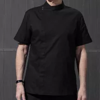 Gabacha Negra con Broches, Manga Corta Talla 3XL CHECKEDOUT CU119D0100Y-3XL 2