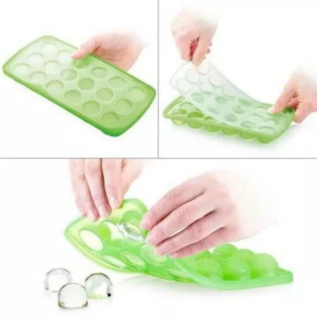 Bandeja Flexible para Hacer Hielo con Diseno de Bolas, 18 Cavidades TESCOMA 308893