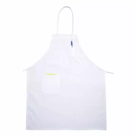 Delantal Peto de 1 Bolsillo de Color Blanco MASTER CHEF BAP-WH