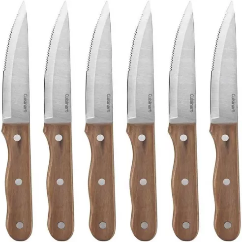 Cuchillos de Carne con Puno de Madera, Set de 6 Piezas CUISINART C55W-S6STK
