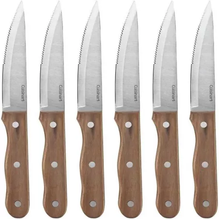 Cuchillos de Carne con Puno de Madera, Set de 6 Piezas CUISINART C55W-S6STK