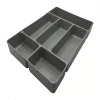 Porta Cubiertos Gris de 6 Compartimientos de 49.5 x 33 x 7 Centimetros MASTER CHEF 8659