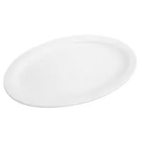 Plato Ovalado de Porcelana Borde Delgado 12 Pulgadas Blanco CATER MAX A823