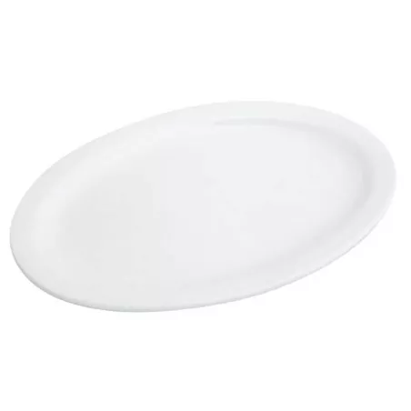 Plato Ovalado de Porcelana Borde Delgado 12 Pulgadas Blanco CATER MAX A823