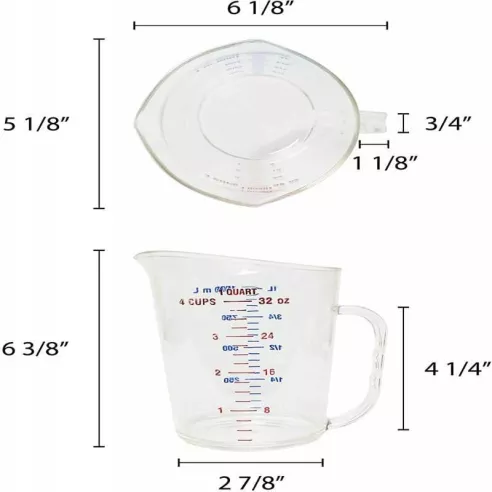 Taza Medidora de Policarbonato de 4 Tazas THUNDER PLMD032CL