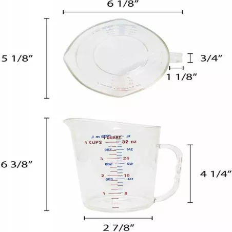Taza Medidora de Policarbonato de 4 Tazas THUNDER PLMD032CL
