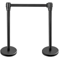 Barrera Negra con Correa de Base Recta de 36 Pulgadas MASTER CHEF CCS-36FBK