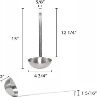 Cucharon de Acero Inoxidable de 2 Piezas, Capacidad de 12 Onzas THUNDER SLTL009 2