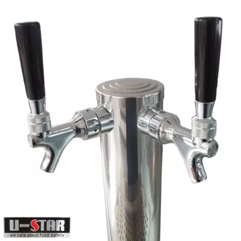 Dispensador de Cerveza de 2 Torres con 1 Llave de 72 Pulgadas U-STAR UDD-24-72-HC