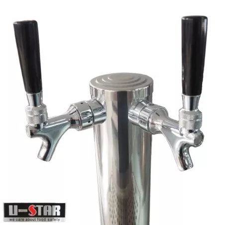 Dispensador de Cerveza de 2 Torres con 1 Llave de 72 Pulgadas U-STAR UDD-24-72-HC