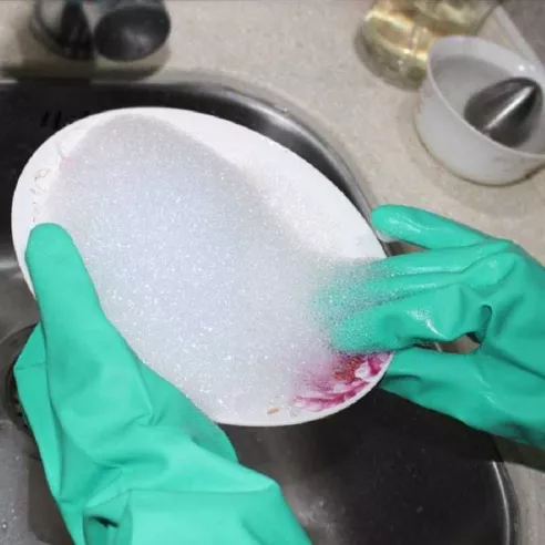 Guante de Nitrilo de 13 Pulgadas de Color Verde MASTER CHEF NGN-13GL