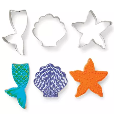 Cortador para Galletas, Tematica el Mar, Set 3 Unidades FOX RUN BRANDS 3698