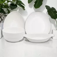 Bowl Ovalado de Porcelana 7.5 Pulgadas Blanco ARNI C1423 2