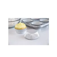 Capsulas para Cupcakes de Tamano Regular, Color Plateado, de 32 Piezas, FOX RUN BRANDS 4915